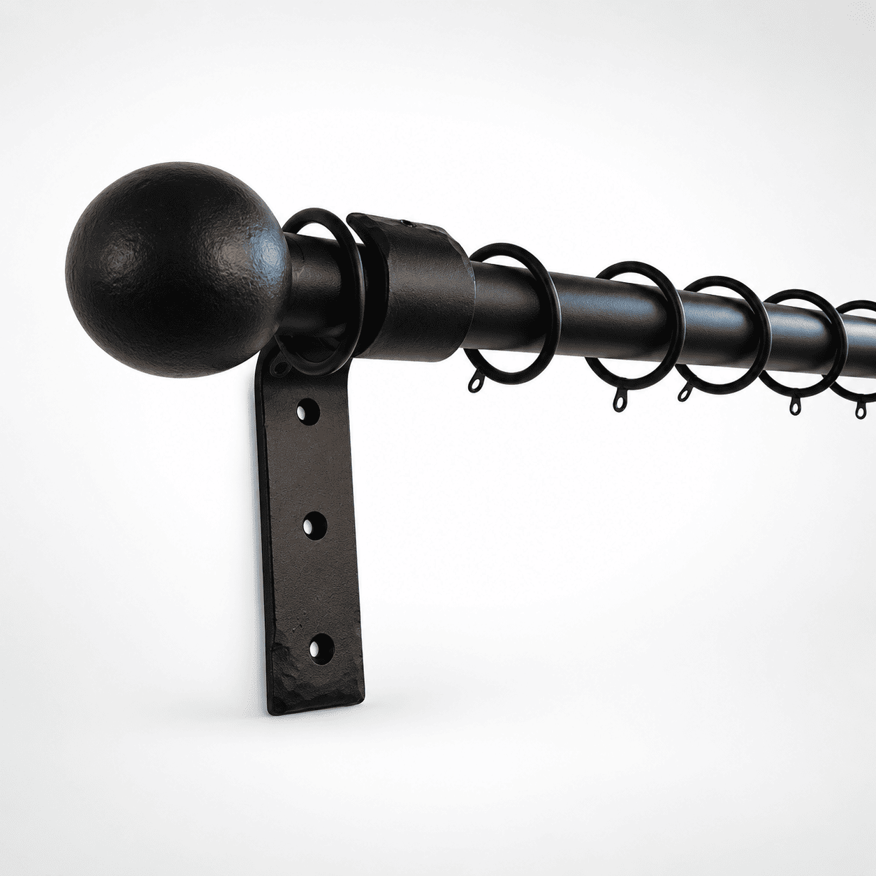 Hand Forged 30mm Diam Large Iron Curtain Pole 